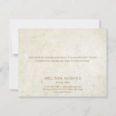 シンプルなビジネスお礼ゴールドスクリプトカード サンキューカード (裏面)