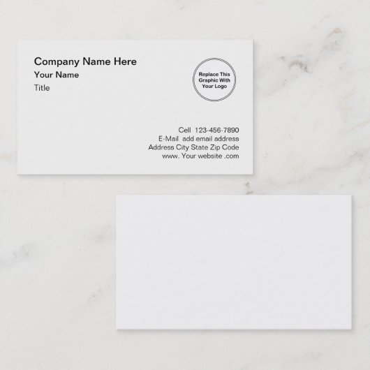 シンプルなビジネスはあなた自身のロゴのデザインを加えます 名刺 (正面/裏面)