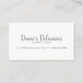 シンプルなビジネス及びロイヤリティカード ロイヤリティカード (裏面)