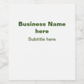 シンプルなビジネス名とテキストQRコードを追加 ワインラベル (シングルラベル)