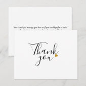 シンプルなビジネス感謝カード サンキューカード (正面/裏面)