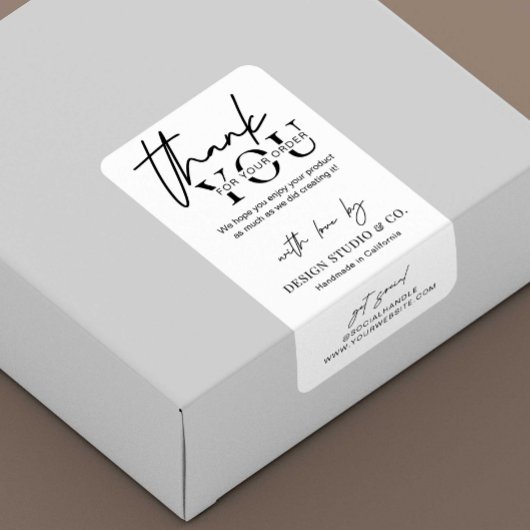 シンプルなビジネス用感謝ボックス シール包装 ラベル