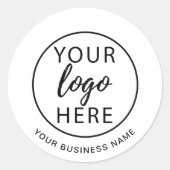 シンプルなビジネス ロゴ カスタム ラウンドシール (正面)