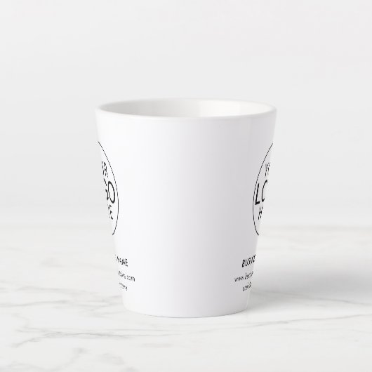 シンプルなビジネス ロゴ コーポレート プロモーション スウェット カフェラテマグ (正面)