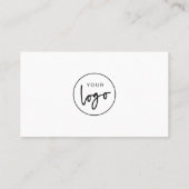 シンプルなビジネス ロゴ ラッフル 当選チケット プレイスカード (裏面)