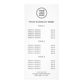 シンプルなビジネス ロゴ 価格リスト ラック カード