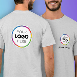 シンプルなビジネス ロゴTシャツ - フロント＆バックプリント Tシャツ