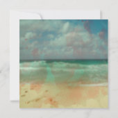 シンプルなビーチの行先の結婚式招待状 招待状 (裏面)