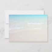 シンプルなビーチウェディング返信カード 出欠カード (裏面)