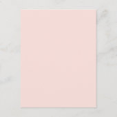 シンプルなピンクのウェディングの詳細 エンクロージャーカード (裏面)