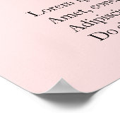 シンプルなピンクのエレガントなモダンビジネスプライスリスト ポスター (角)