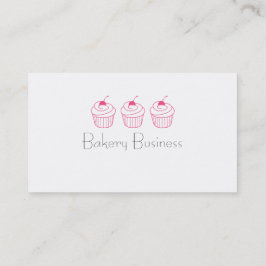 シンプルなピンクのカップケーキの名刺 名刺