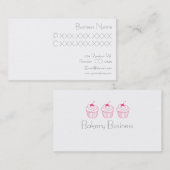 シンプルなピンクのカップケーキの名刺 名刺 (正面/裏面)