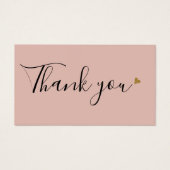 シンプルなピンクのショッピング割引カード - お買い物ありがとうございます (正面)