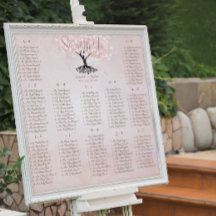 シンプルなピンクのハートリーフツリーラブバード結婚ズ