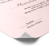 シンプルなピンクのボランティア認定証 ポスター (角)