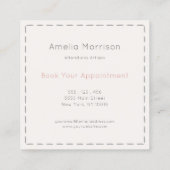 シンプルなピンクのマネキン修正 スクエア名刺 (裏面)