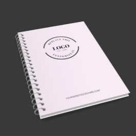 シンプルなピンクのミニマルカスタムロゴブランド ノートブック