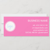 シンプルなピンクのロイヤリティカード10枚セット（ビジネスロゴ付き） (裏面)