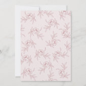 シンプルなピンクの結婚前お披露目招待状 招待状 (裏面)