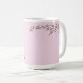 シンプルなピンクの花 コーヒーマグカップ (正面右)