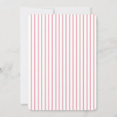 シンプルなピンクの蝶ネクタイの女の子のベビーシャワー 招待状 (裏面)