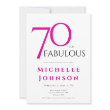 シンプルなピンクの70歳の誕生日おめでとう