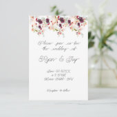 シンプルなピンク/ピーチフローラ結婚式招待状 招待状 (スタンド正面)