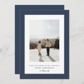 シンプルなピーコートのフレーム写真 シーズンカード (正面/裏面)