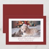 シンプルなファルーレッドフレーム写真 シーズンカード (正面/裏面)