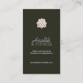 シンプルなファンシーグリーンと薄紫フォト名刺 名刺 (裏面)