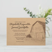 シンプルなファームウェディングの招待状 招待状 (スタンド正面)