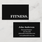シンプルなフィットネスのパーソナルトレーナーの名刺 名刺 (正面/裏面)