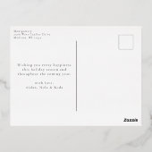 シンプルなフェスティブスクリプト 箔シーズンポストカード (裏面)