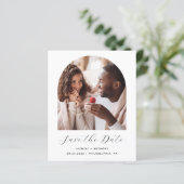 シンプルなフォトアーチQRセイヴ・ザ・デート (スタンド正面)