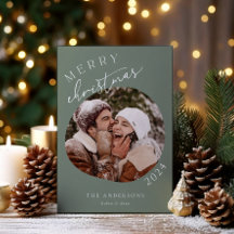 シンプルなフォトホリデーカード