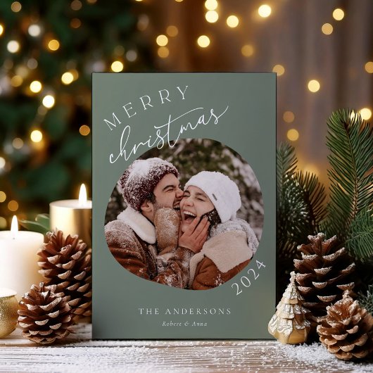 シンプルなフォトホリデーカード シーズンカード