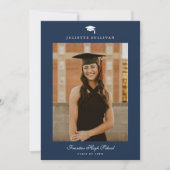 シンプルなフォト 卒業証書 案内状 (正面)