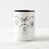 シンプルなフォーク-月2018年のサラFielkeのブロック ツートーンマグカップ (中央)