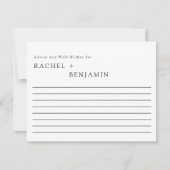 シンプルなフォーマルミニマルウェディングアドバイス＆ベストウィッシュ (正面)