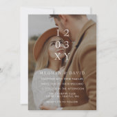 シンプルなフルフォトオーバーレイウェディング 招待状 (正面)