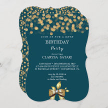 シンプルなフレッシュでカラフルなゴールドの蝶結び バースデーパーティー