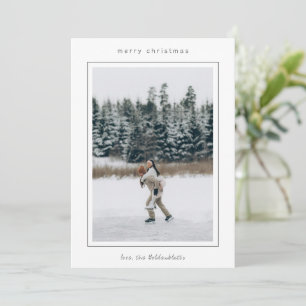 シンプルなフレームの写真 現代的なクリスマス シーズンカード
