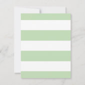 シンプルなフローラとストライプブライダルシャワー招待 招待状 (裏面)