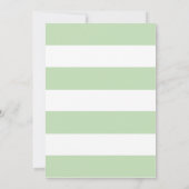 シンプルなフローラストライプと結婚式招待状/ミント 招待状 (裏面)