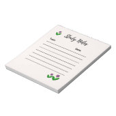 シンプルなフローラ勉強ノートメモ帳 ノートパッド (回転)