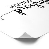 シンプルなブラックのカリグラフィープログラムサイン ポスター (角)