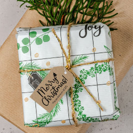 シンプルなブラックのメリークリスマスギフトタグ ギフトタグ