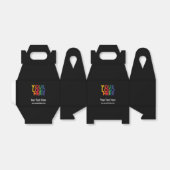 シンプルなブラックのロゴ ボックス - 会社のギフト (折り畳みなし)