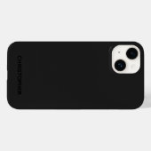シンプルなブラックオンブラック Case-Mate 14 iPhoneケース (裏面 (横))